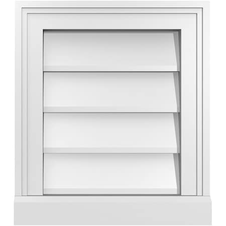 Ekena Millwork Vertical Surface Mount PVC Gable Vent w/ 2"W x 2"H , Brickmould Sill Frame, 14"W x 16"H GVPVE14X1603SN